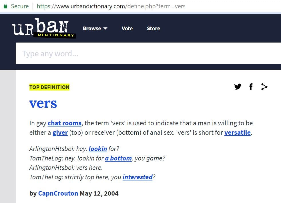 Vers Top Urban Dictionary