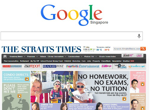 Google and The Straits Times