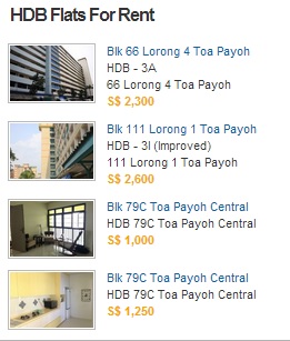 HDB flats for rent