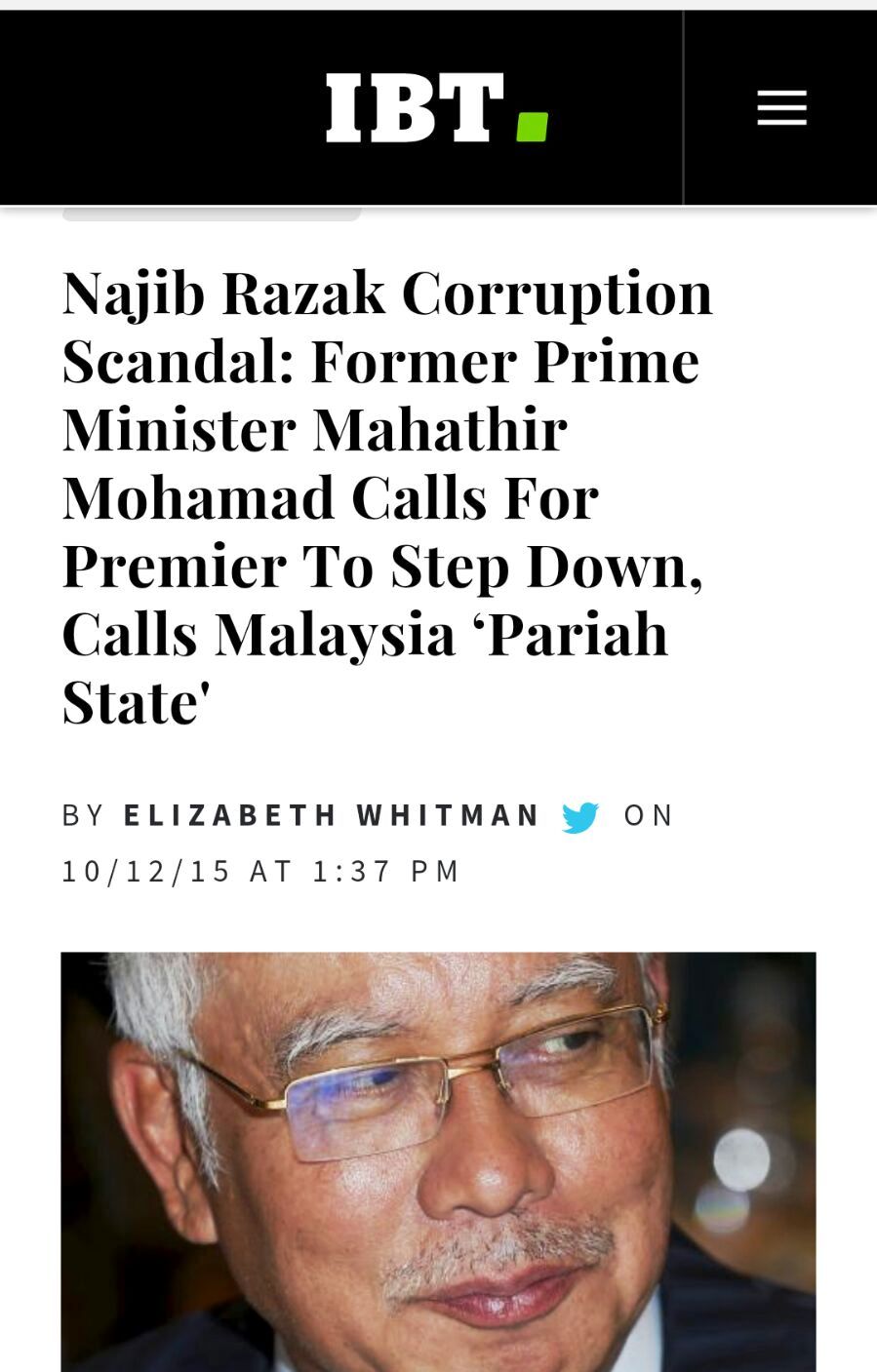 International Business Times news report