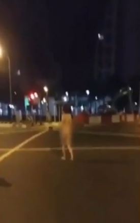 Suicidal foreign woman strips and walks naked along Upper Boon Keng Rd