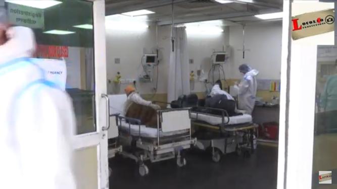 Emergency Ward of a hospital in New Delhi, India. Due to the covid 19 virus.