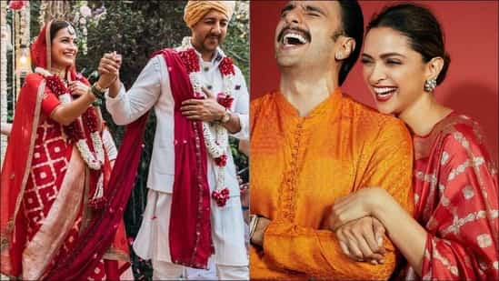 dia-mirza’s-banarasi-red-bridal-saree-same-as-deepika-padukone’s-last-diwali-one