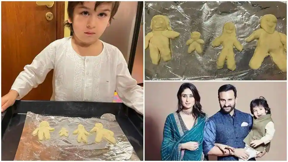 saif-ali-khan,-kareena-kapoor’s-son-taimur-includes-his-baby-brother-in-fresh-batch-of-family-shaped-cookies.-see-pics