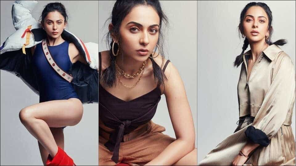 rakul-preet-channels-inner-swagger-for-magazine-shoot-in-bodysuit,-pleated-dress