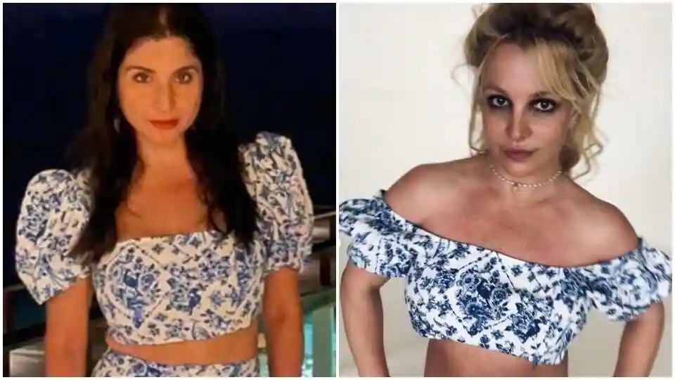 maheep-kapoor-shares-pics-of-herself-and-britney-spears-wearing-similar-outfits,-agrees-the-singer-‘wore-it-better’