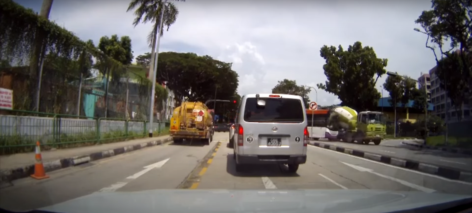 Bus crashes into van after being hit by cement mixer, three ...