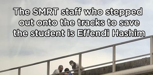 girl on mrt track