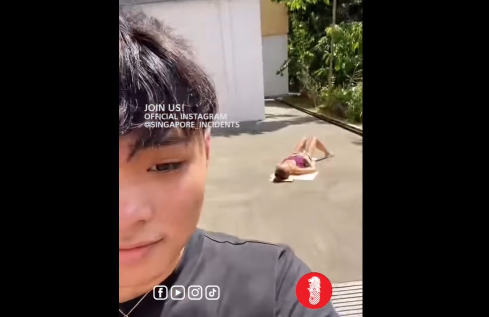 Woman seen sunbathing below HDB in Bukit Batok goes viral