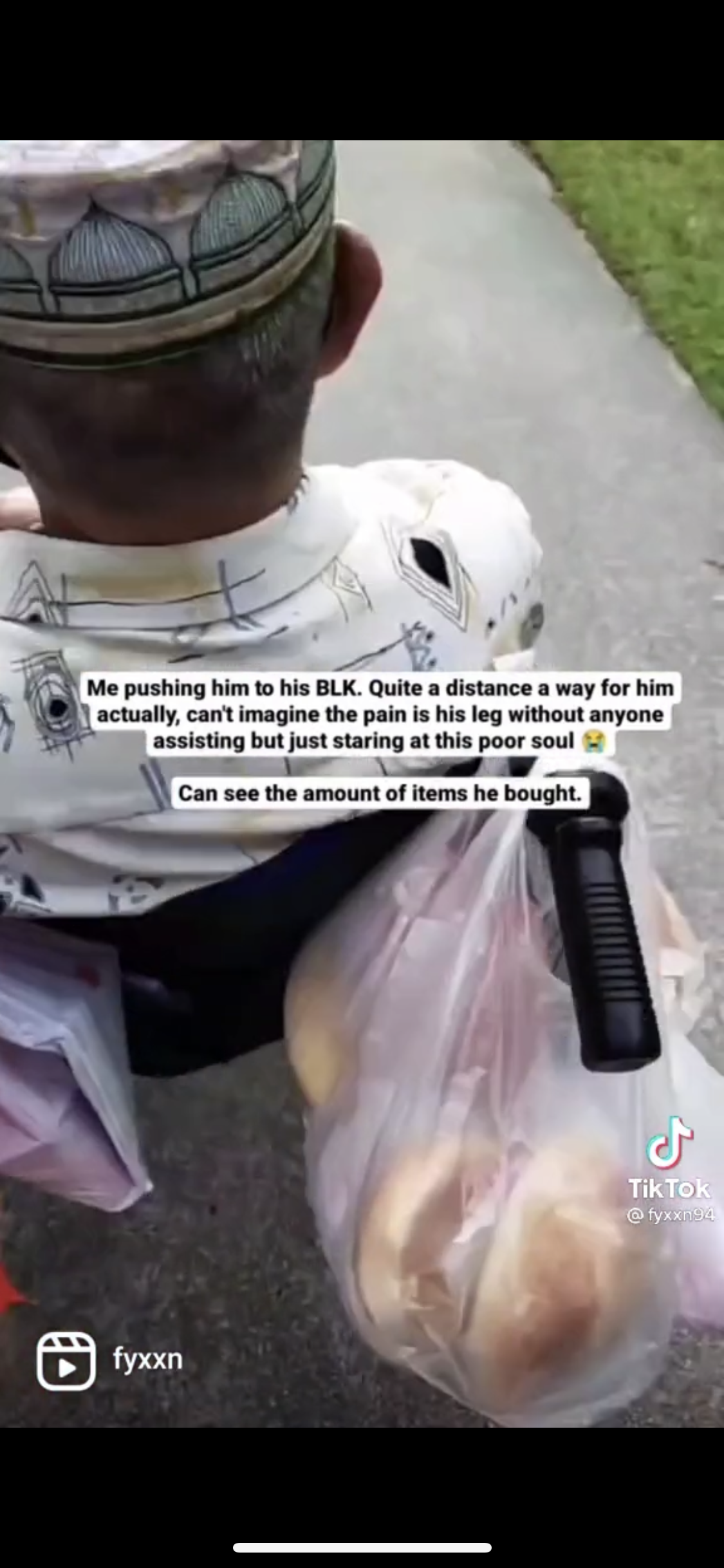 Elderly wheelchair-bound uncle who suffers from stroke is mute, but manages to communicate with young man looking to help