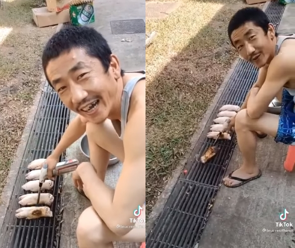 tiktok-video-of-man-cooking-pork-trotters-with-kitchen-blow-torch-over-hdb-drain-grill-shocks-viewers