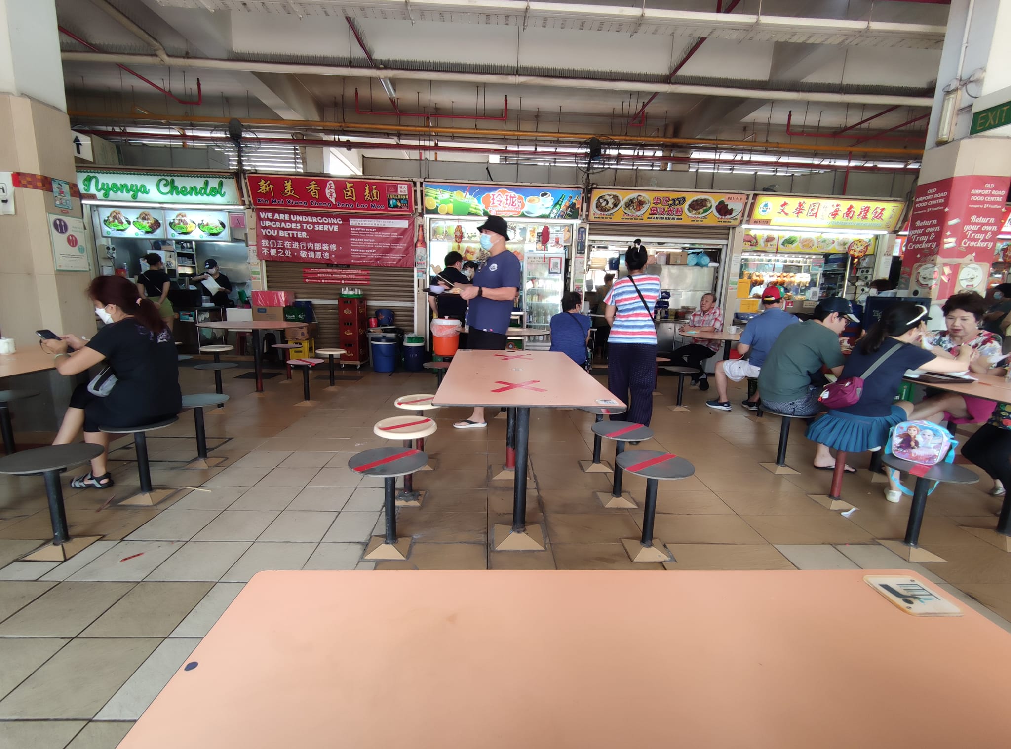 KF Seetoh points out safe distancing in a hawker centre planned without 'common sense'