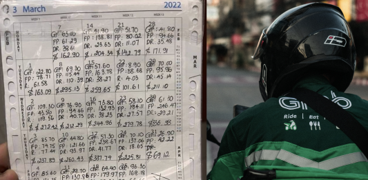 grab food delivery rider salary