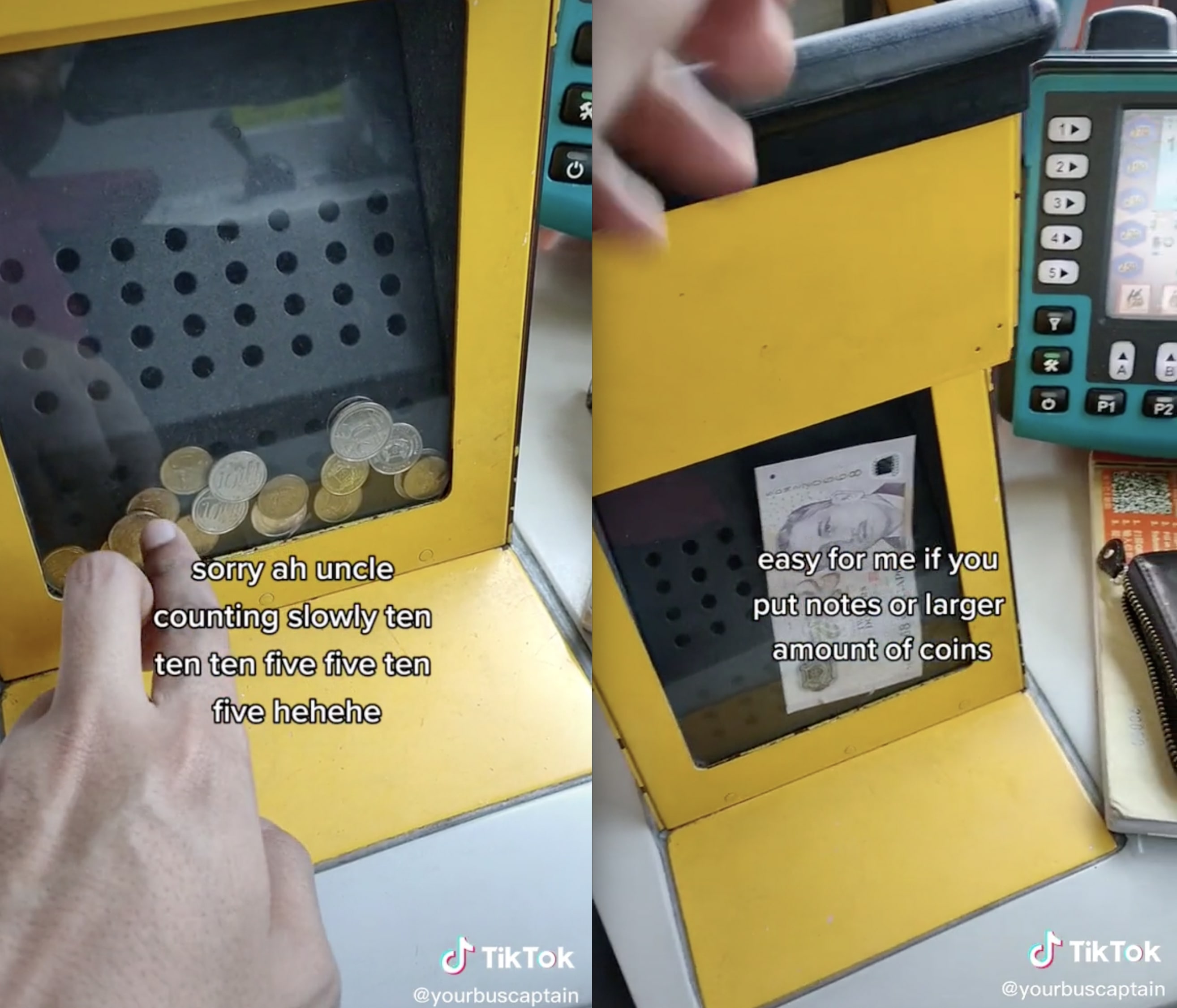S'pore bus captain reveals they need to count money dropped in coin boxes manually