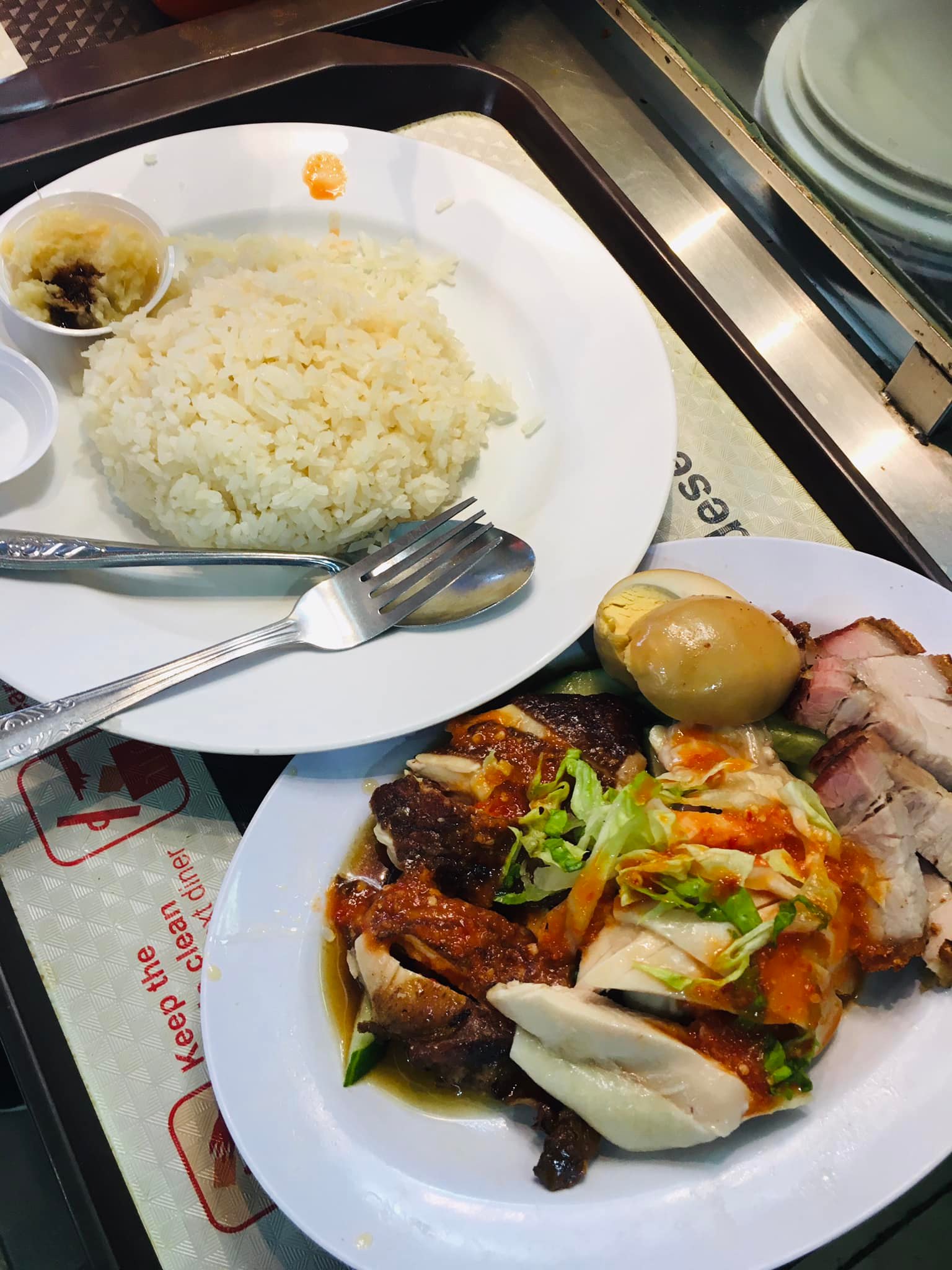 Chicken Rice Meat Hawker gives cleaner uncle big plate of chicken rice + meat for only $6 ...