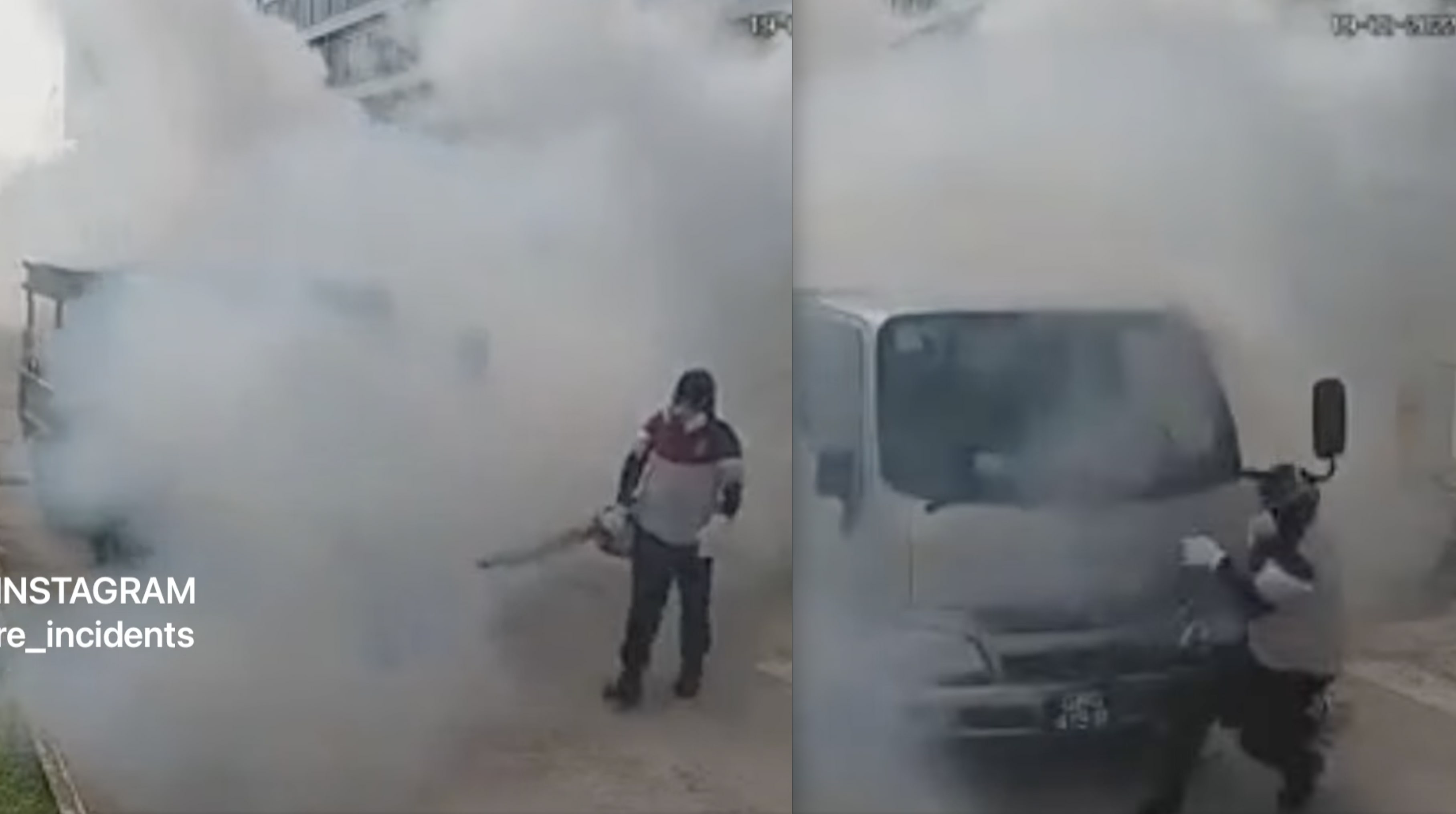 Lorry slams into passing worker due to poor visibility during fumigation in Woodlands