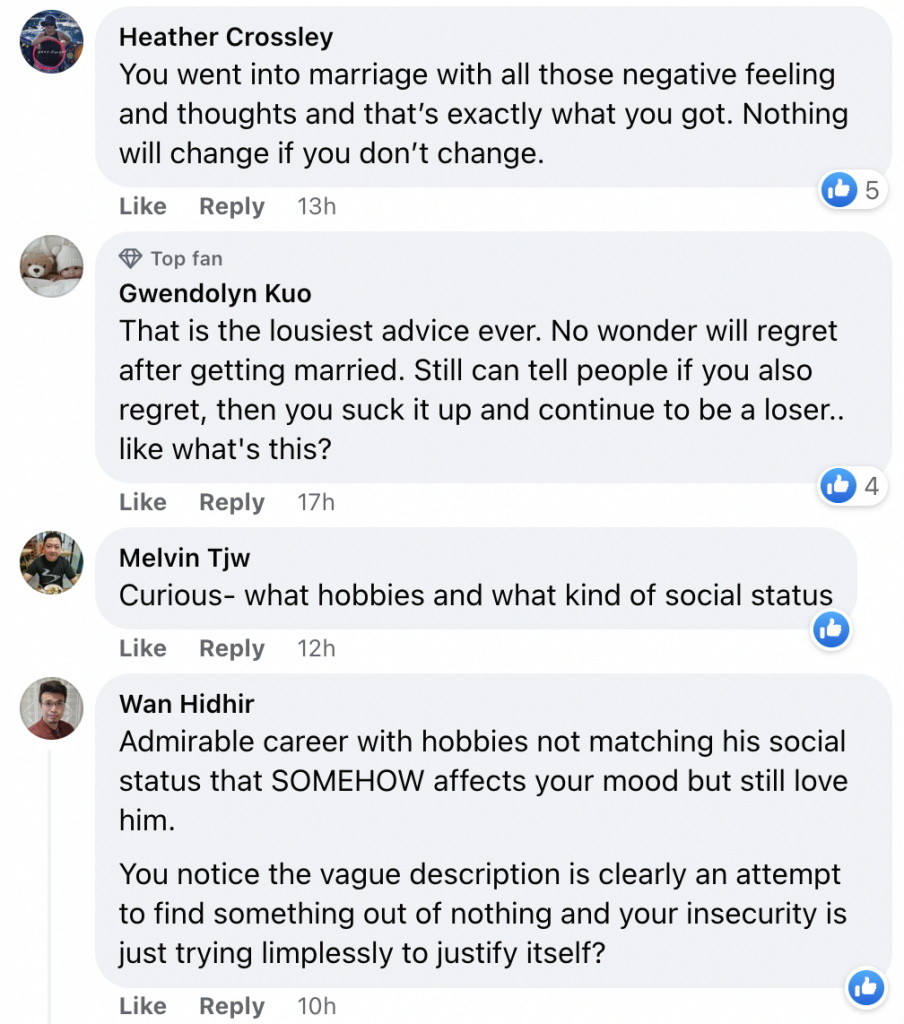 Getting Married Rude Woman complains that she regrets getting married, blames her rude and ...