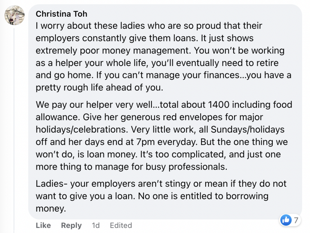 Maid who works from 6am to 10pm without a break