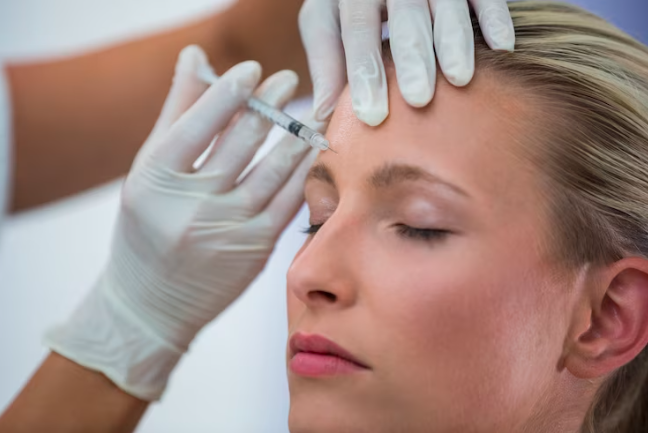 A woman getting dermal filler