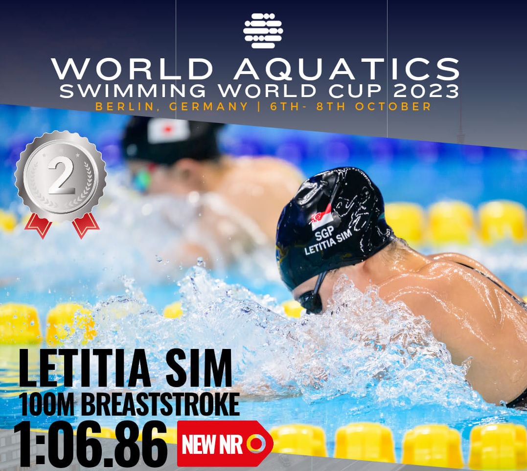 Letitia Sim medalled breaststroke events at World Aquatics Swimming World Cup