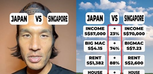 Japan vs Singapore cost of living