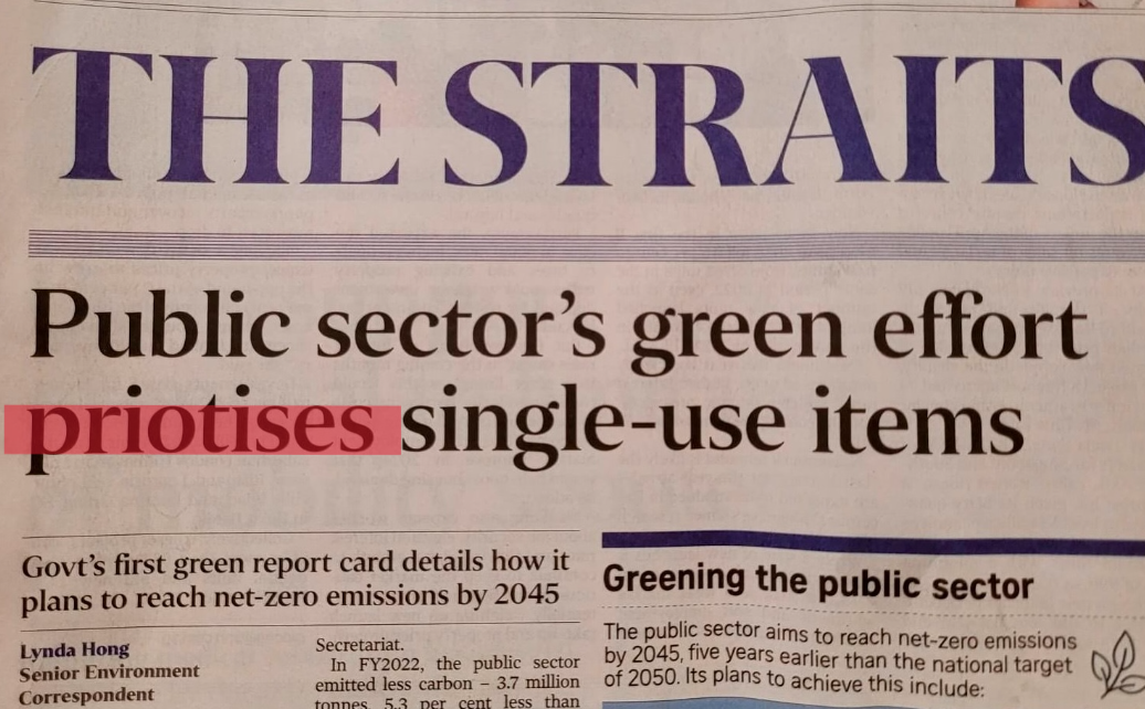 "A slap in the face of the Govt" — Donald Low, Lee Hsien Yang and others take umbrage at glaring error on ST front page