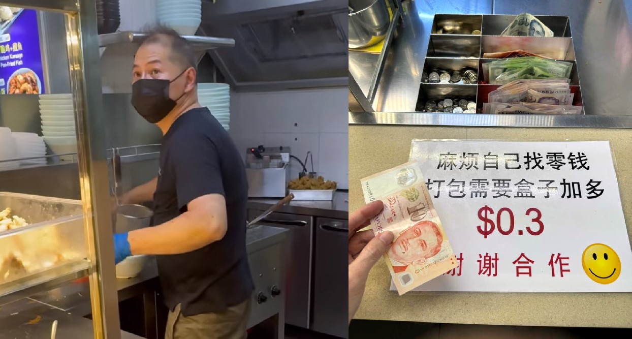 Hawker earns praise for allowing diners to pay and take their own change without supervision