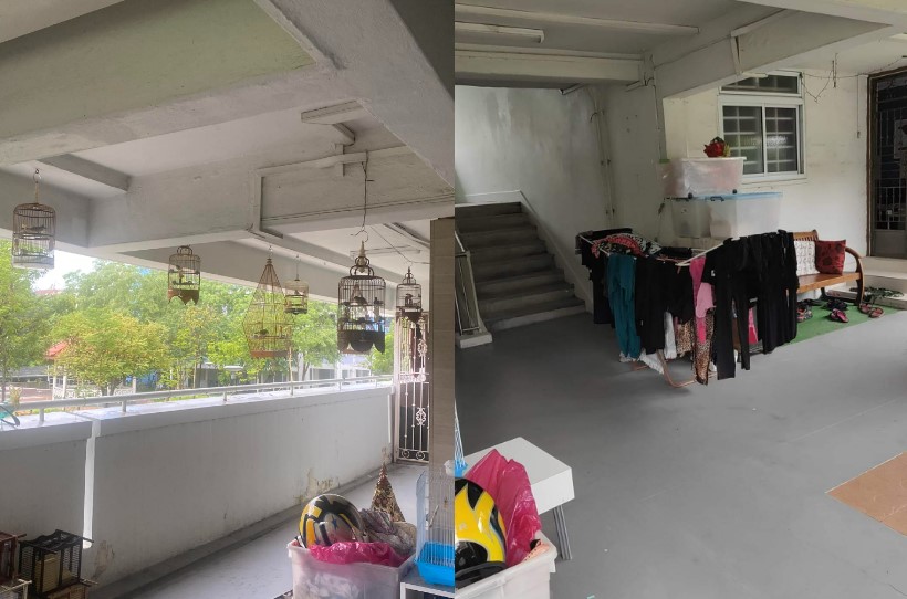 Bird Cages vs Laundry Lines: Neighbours fight over HDB common area