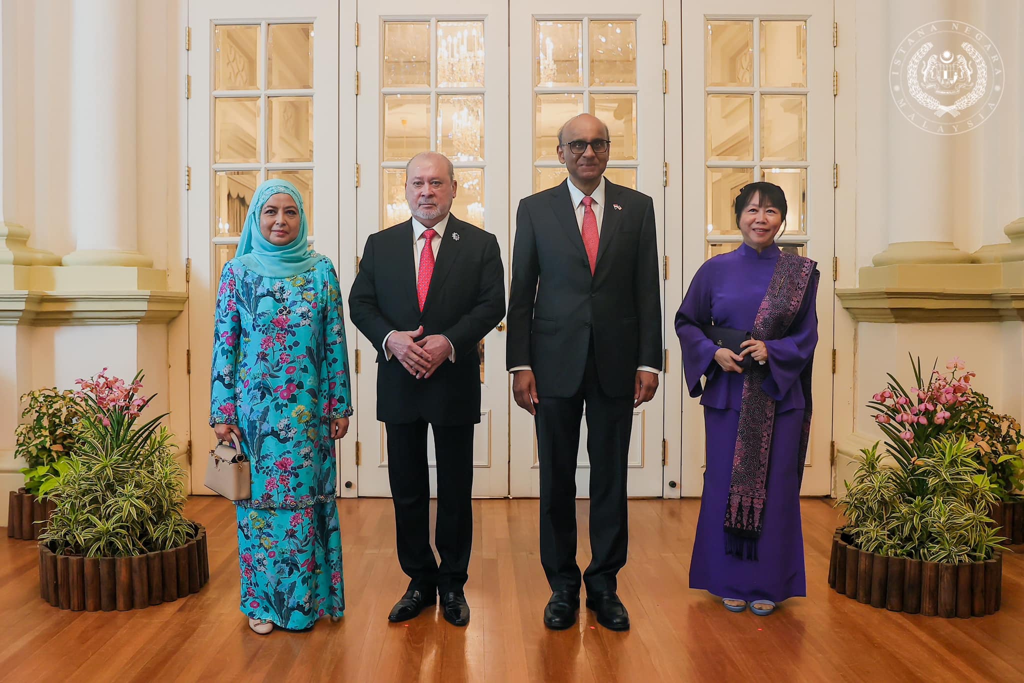 President Tharman welcomes Malaysian King and Queen for May 6-7 visit
