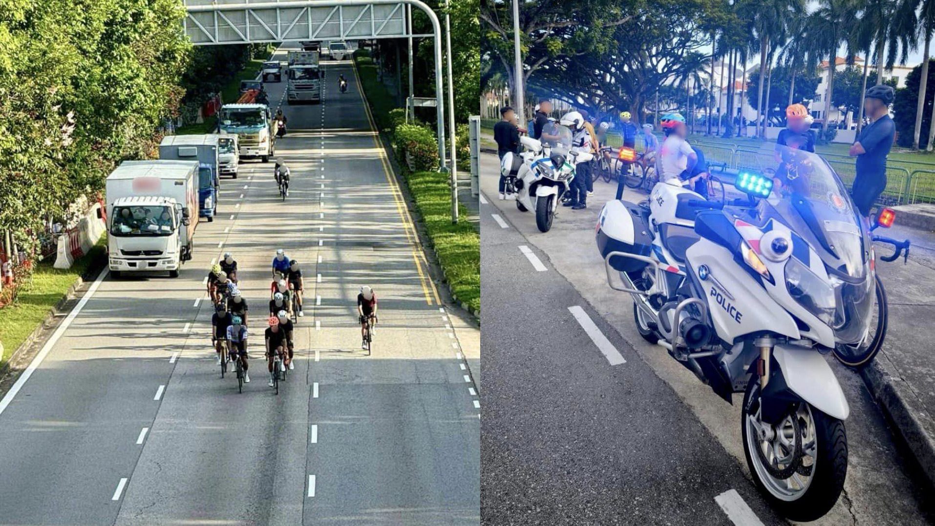 25 cyclists were caught for riding in larger than permitted groups along Clementi Road and West Coast Highway