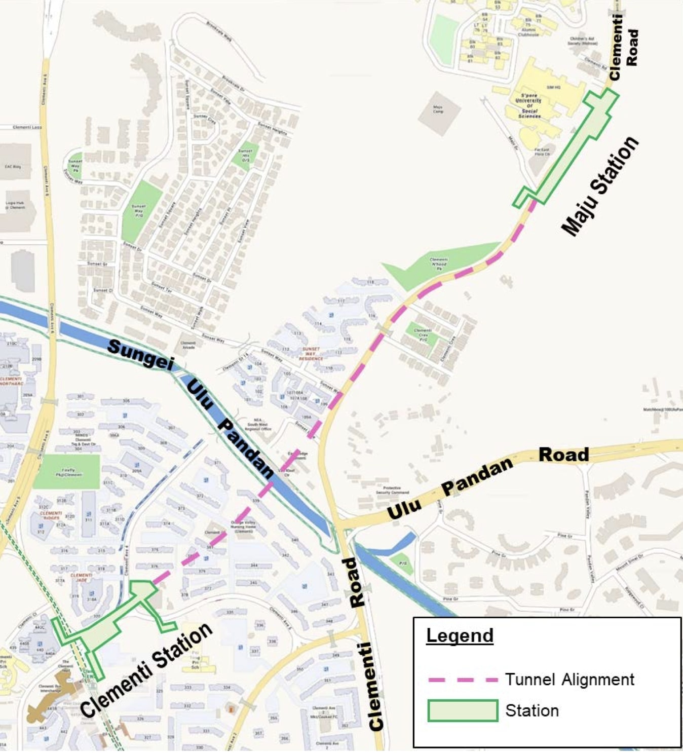 Maju-Clementi rail tunnels