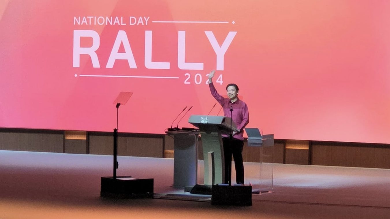 PM Lawrence Wong at the National Day Rally 2024