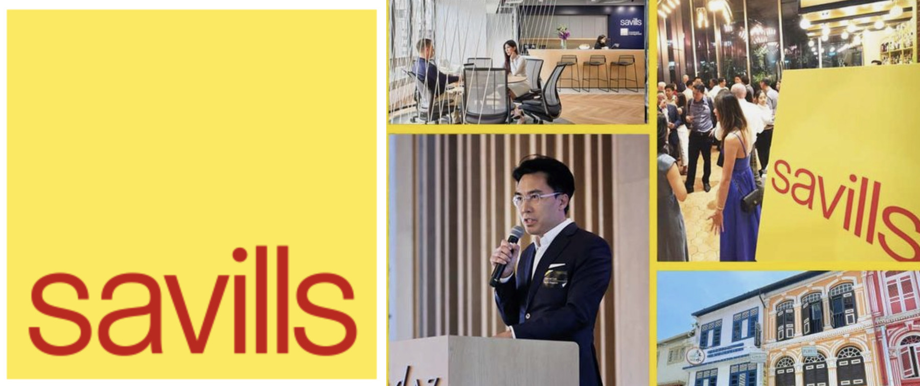 Savills logo and banner