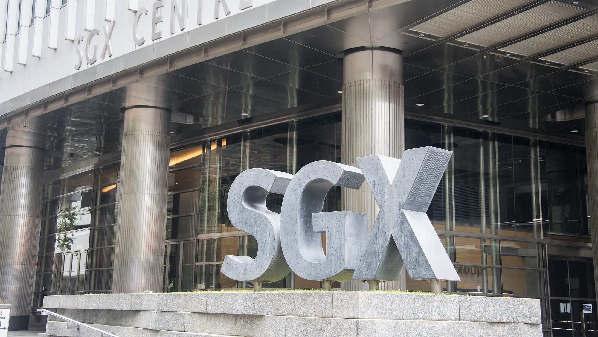 Sign of SGX, Singapore Exchange Limited, located in Singapore