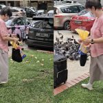 Woman insists on feeding birds at Bukit Merah despite repeated warnings not to feed them by authorities