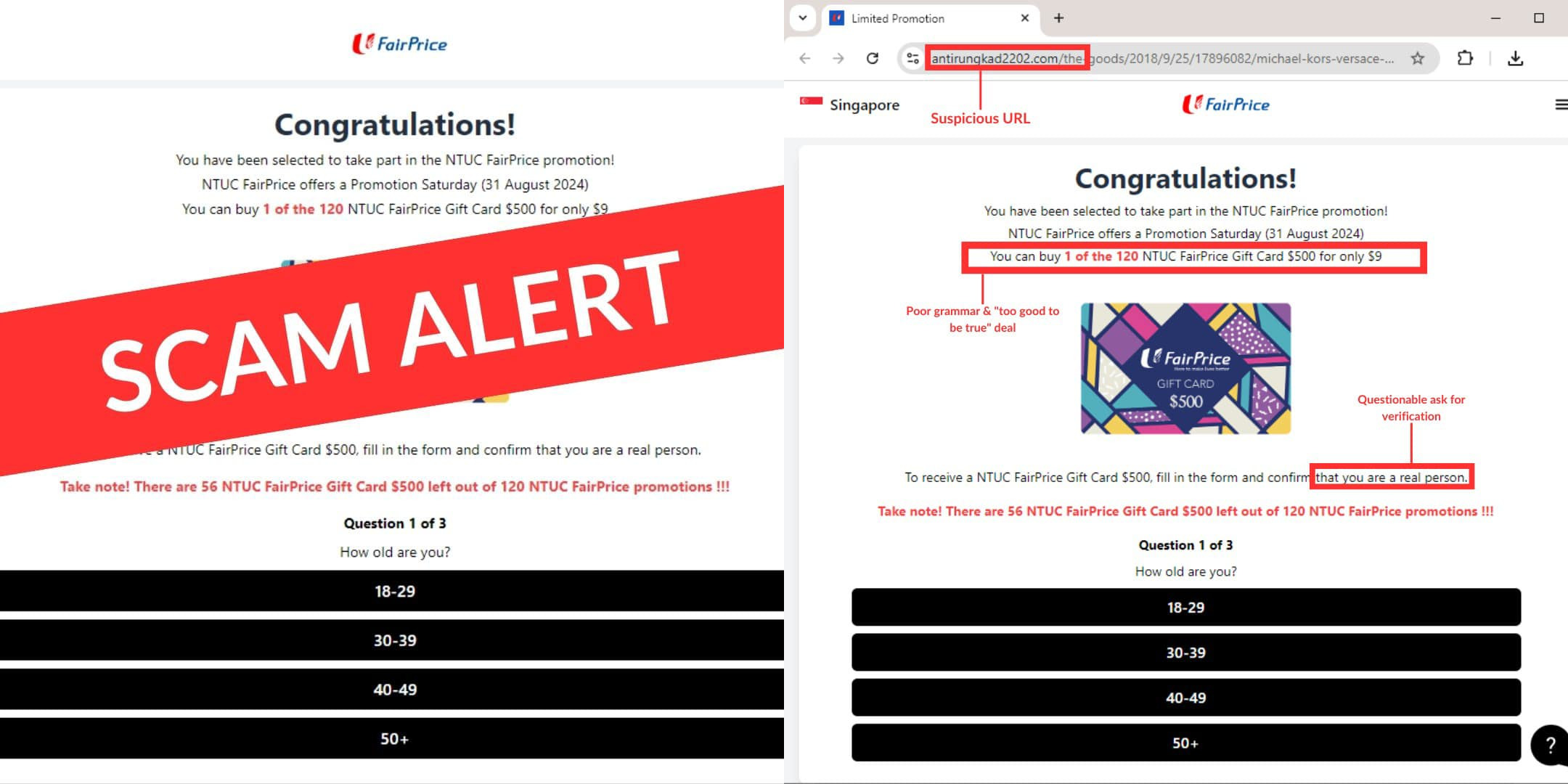 NTUC FairPrice Scam