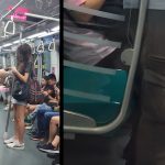 “Uncouth” man on MRT refuses to give his seat to an elderly woman, but he keeps standing while blocking others from holding the train bar