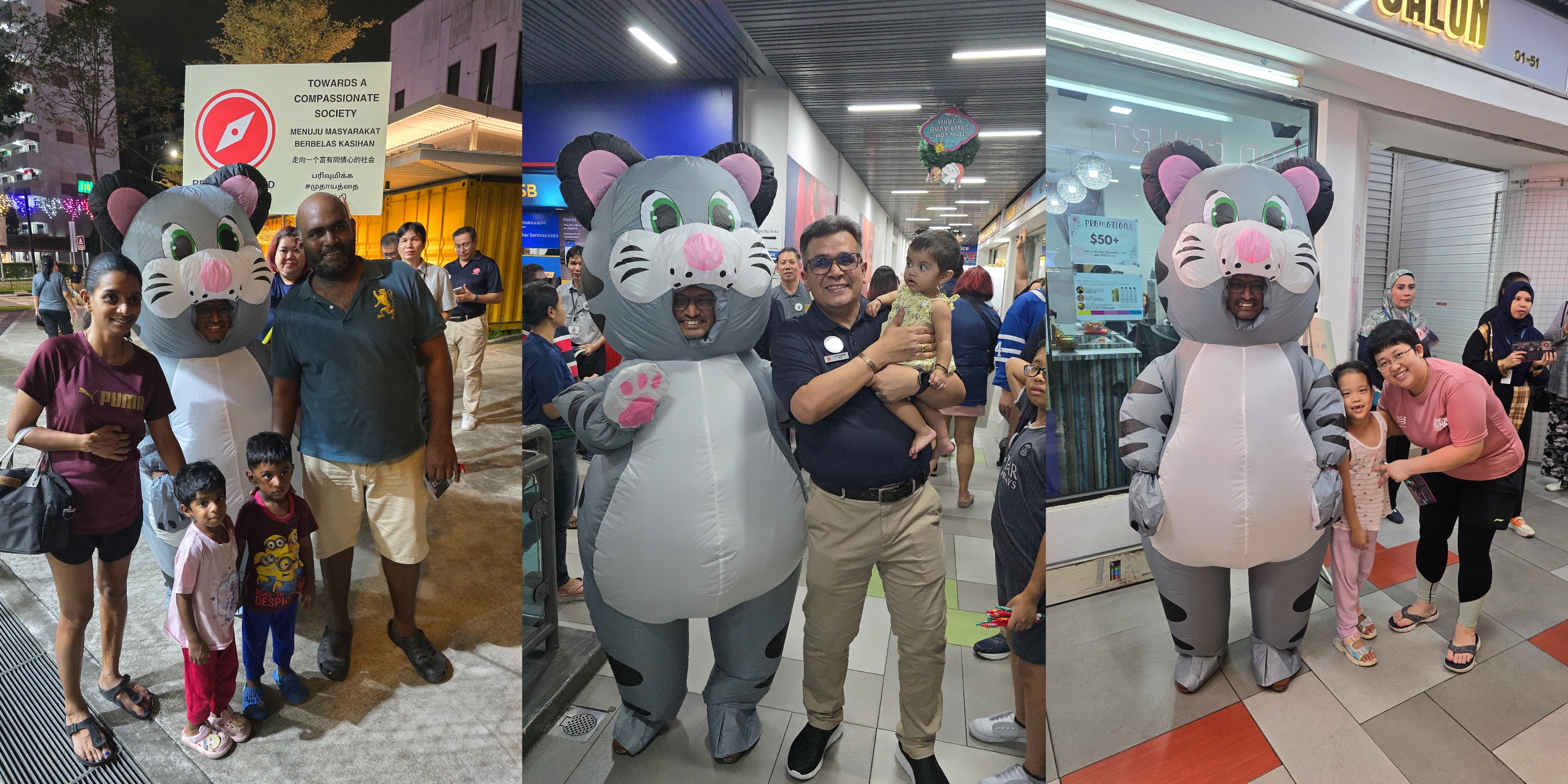 Red Dot United unveils Tia, the Com-Unity Cat mascot, during Christmas outreach