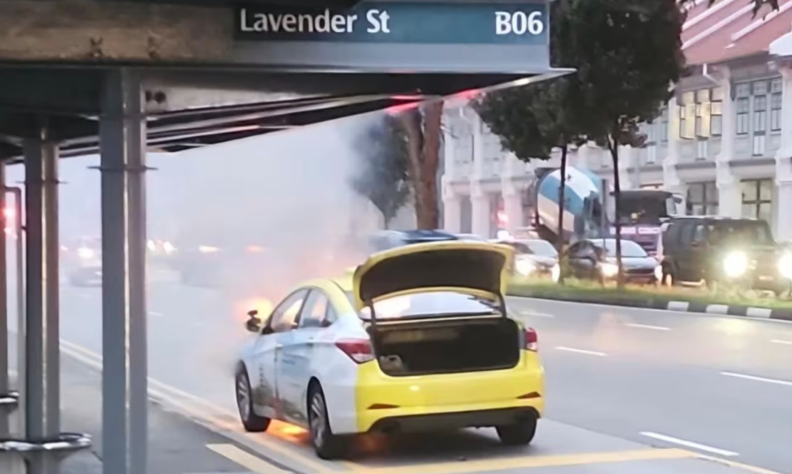 Viral photo of taxi on fire at Lavender raises concern online