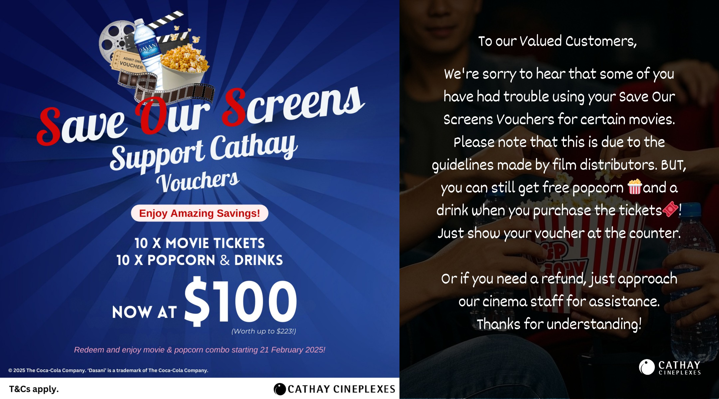 Cathay Cineplexes Save Our Screens Campaign apology