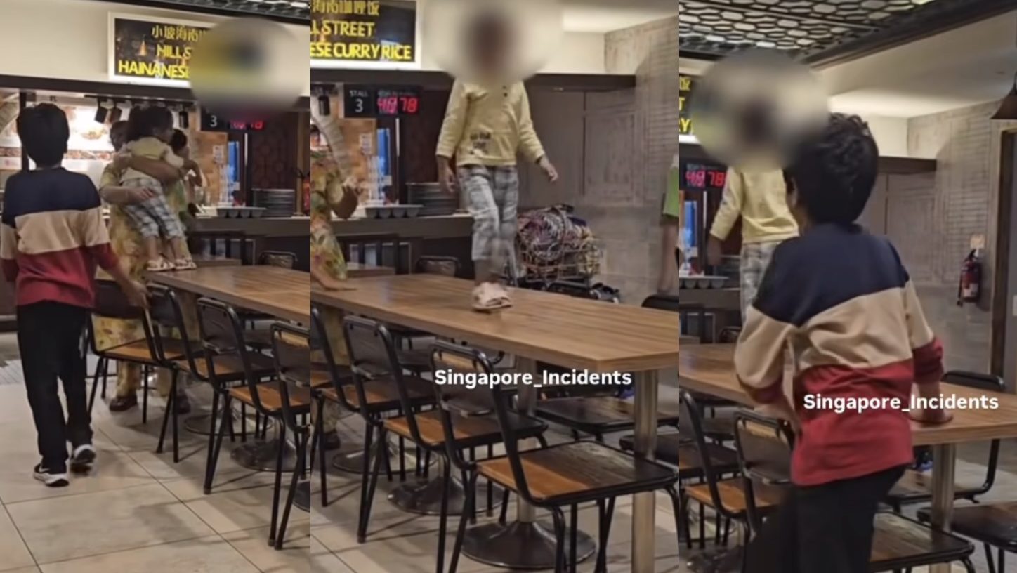 Family that allowed a little girl to walk all over a restaurant table angers Singaporeans