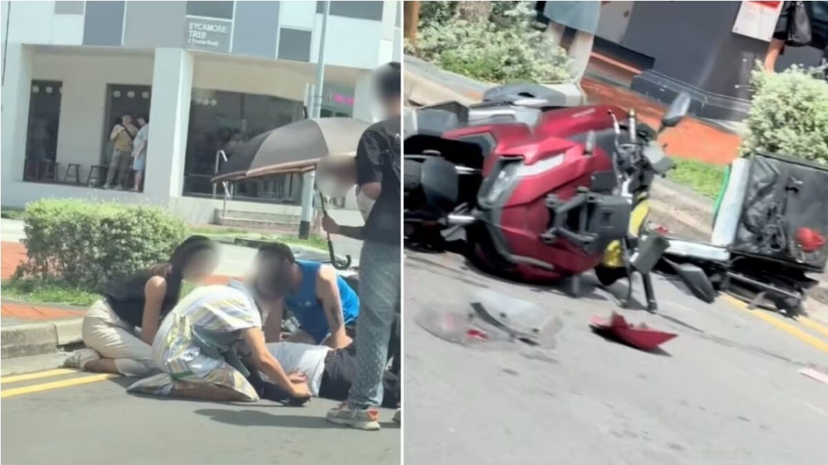 Delivery rider injured after car crashes into him at Joo Chiat ...