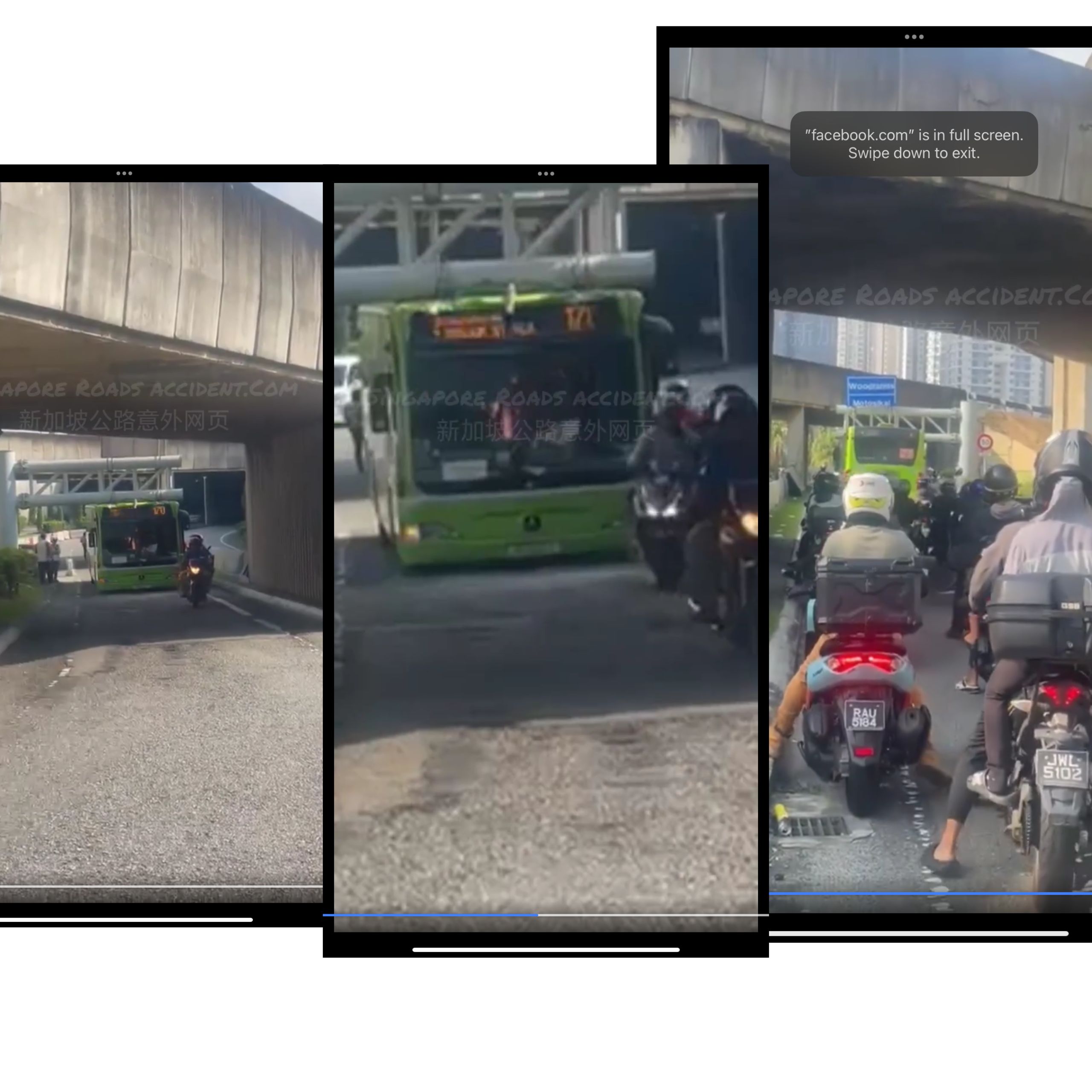 Shortcut gone wrong? Netizens react after SBS Transit bus gets stuck under JB customs height barrier