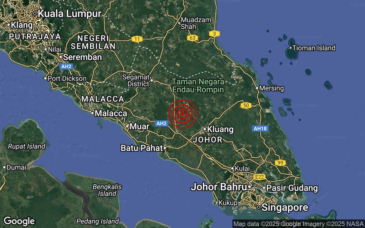 Weekend quakes jolt Johor: Experts warn Peninsular Malaysia and Singapore not immune to future tremors