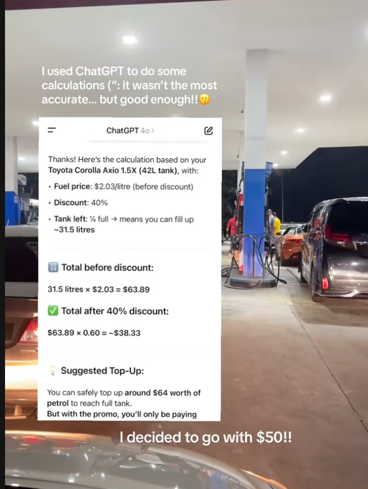 Motorists queue before midnight on Aug 8 at Smart Energy station due to 40% off on petrol and diesel in celebration of Singapore’s 60th birthday 2 Screenshot 2025 08 10 at 9.44.52%E2%80%AFAM