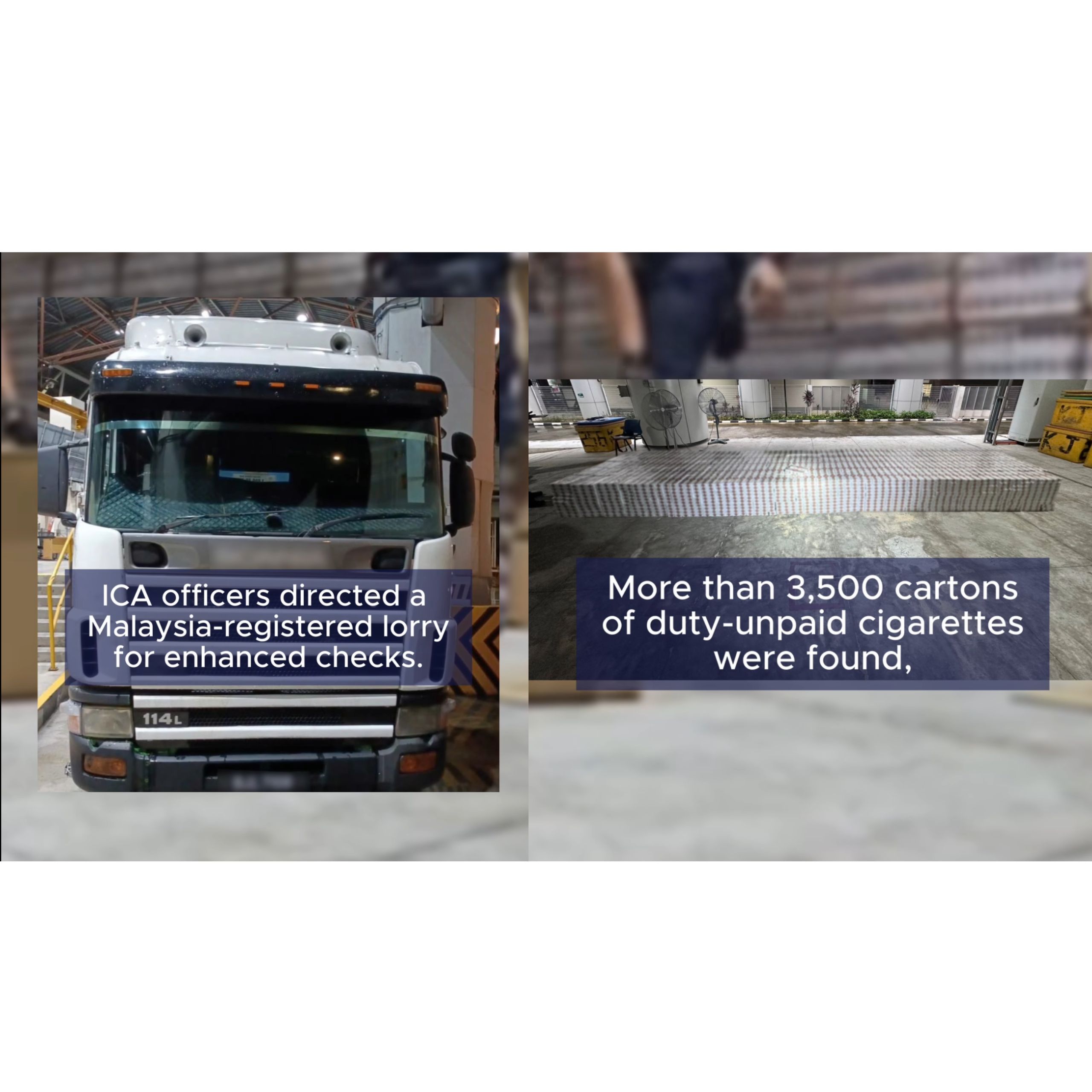 Netizens praise ICA officers after 3,500 cartons of duty-unpaid cigarettes seized at Tuas Checkpoint