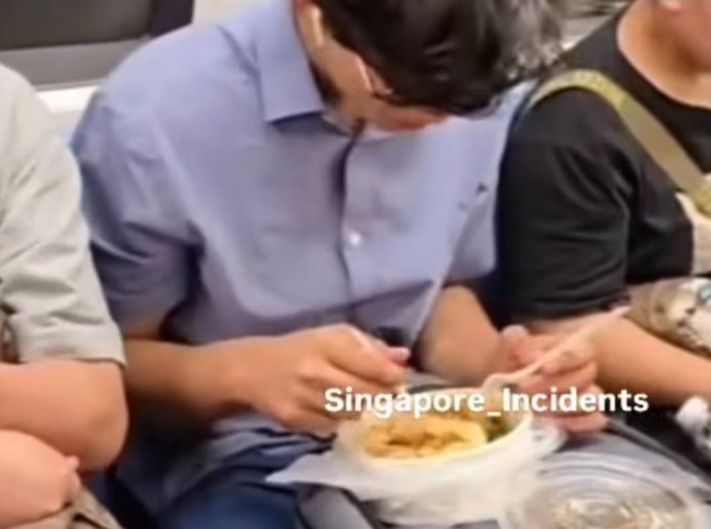 Mixed reactions arise online after another man is caught eating on board MRT