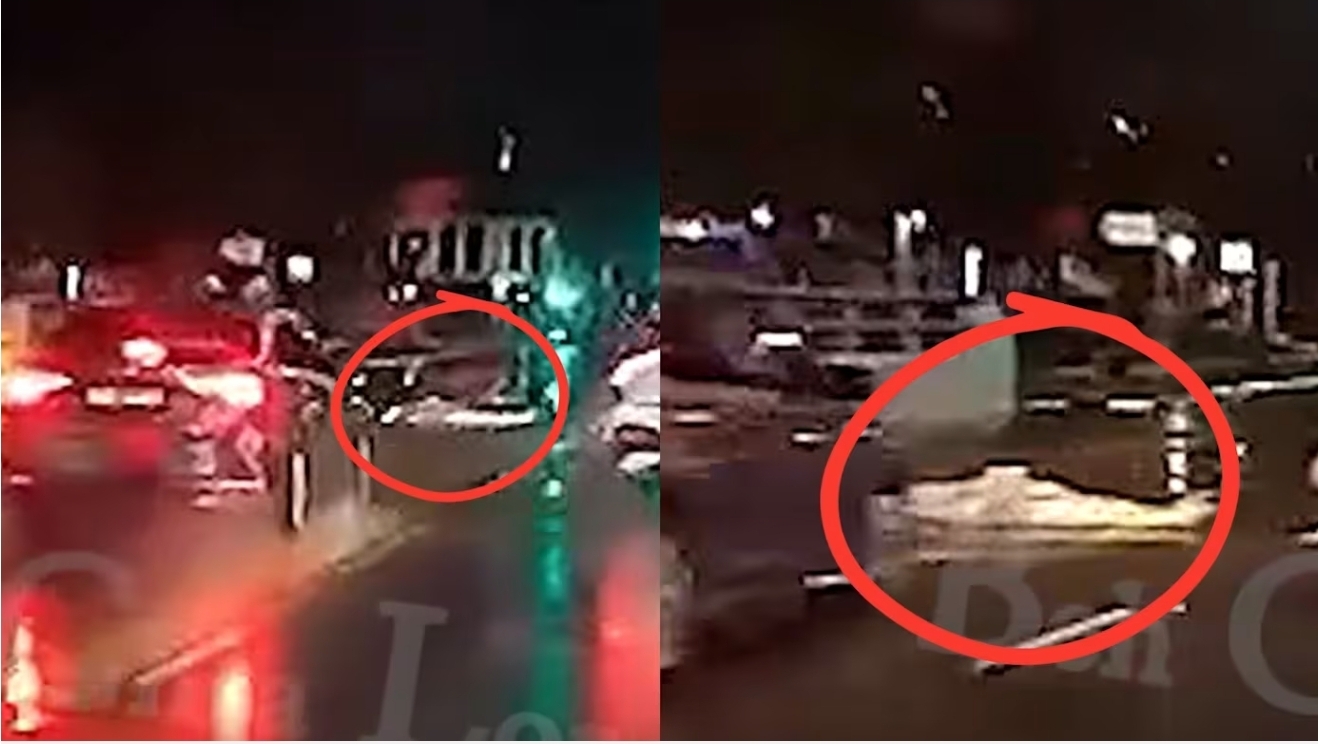 Drunk man lies in the middle of Serangoon road, but car narrowly manages to avoid hitting him