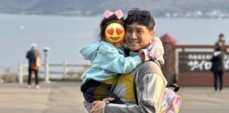 Jamus Lim brings his little girl along on residents’ trip to Hokkaido