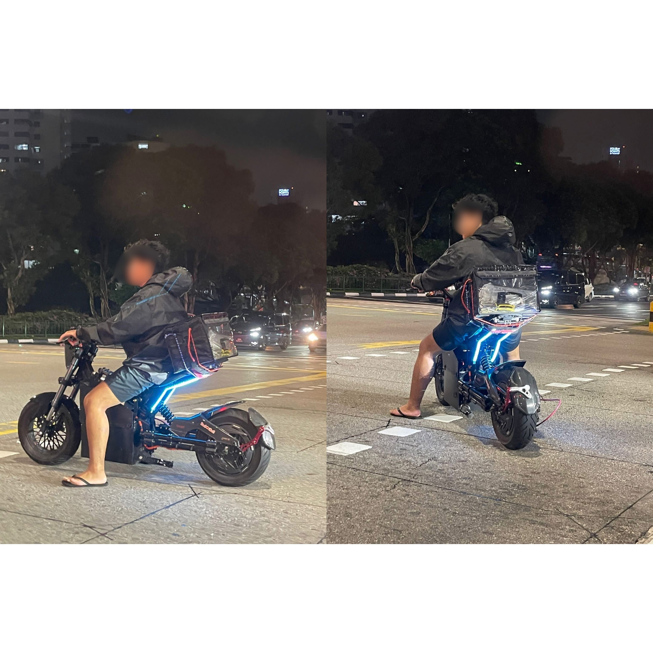 PMD rider spotted on Clemenceau Road despite ban, sparking fresh safety concerns